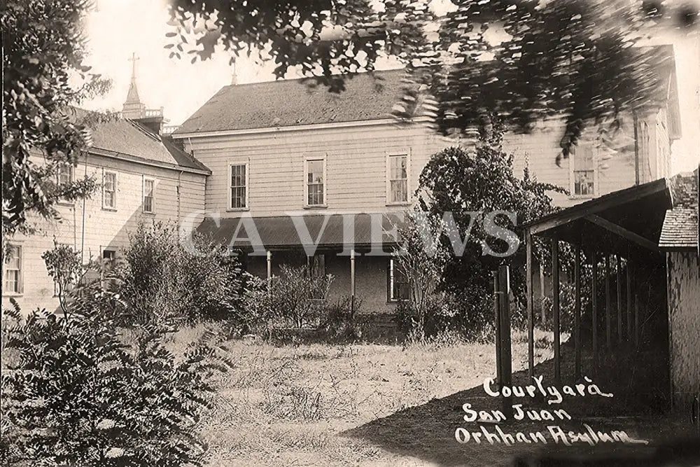 Courtyard San Juan Orphan Asylum San Juan Bautista c. 1910s Digital Image