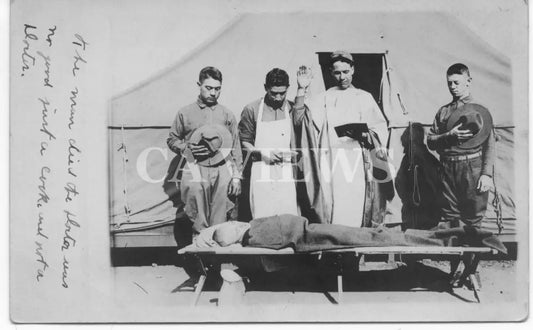 Heidrick Binder Dead Soilder being Blessed Laying on Cot 1995-21-11 Digital Image