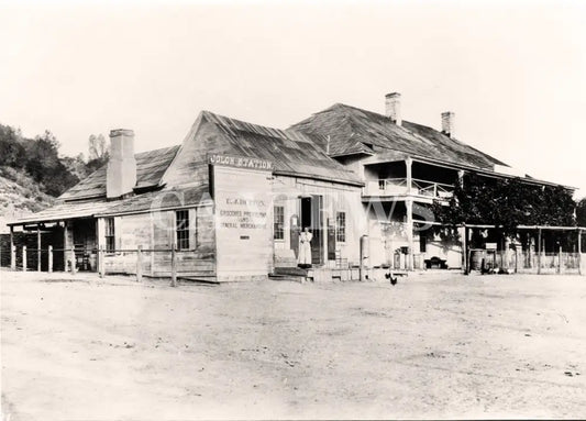 Jolon Dutton Hotel Women on Porch Digital Image